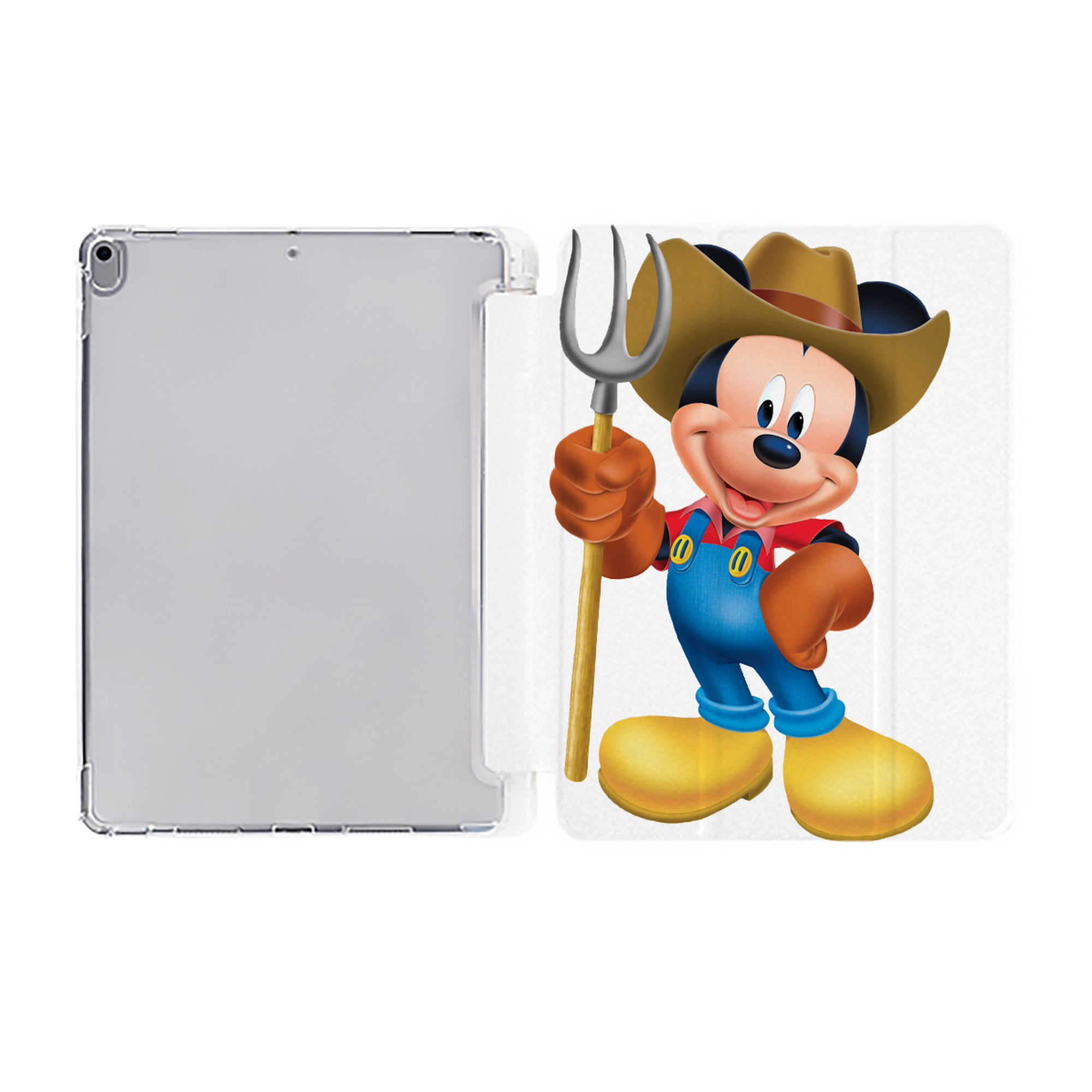 ミッキーマウス Mickey Mouse IPad ケース ペン収納付き 三つ折りスタンド PUレザー×シリコン 対応機種9.5/10.5/10.9インチ